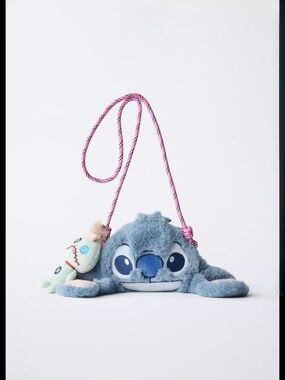 Zara Stitch Plush Crossbody Bag